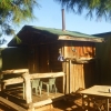 Goodbye to the log sauna. It has hosted many a welcome session after a day’s work in the vineyard.