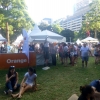 A healthy crowd of people enjoyed the outing