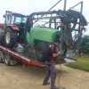 Tractor and sprayer arrived at Boree Lane on Troy’s terrific Tilt-tray with Troy unloading