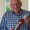Dermot with a bottle of Cheeky Rose´